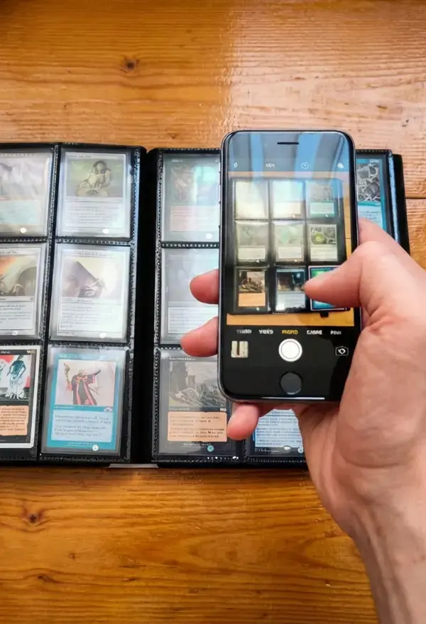 Page de classeur Magic scannée avec un smartphone